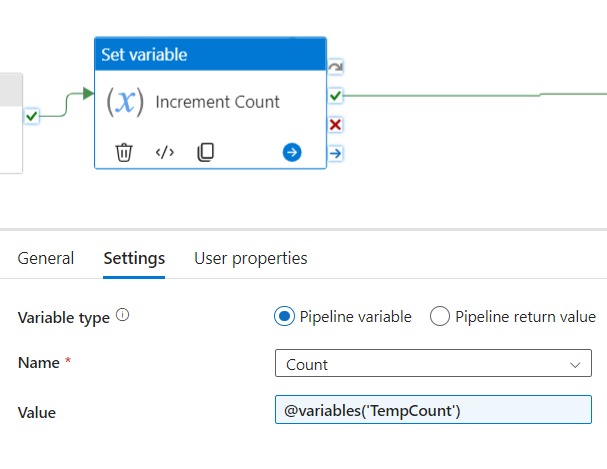 Set variable activity